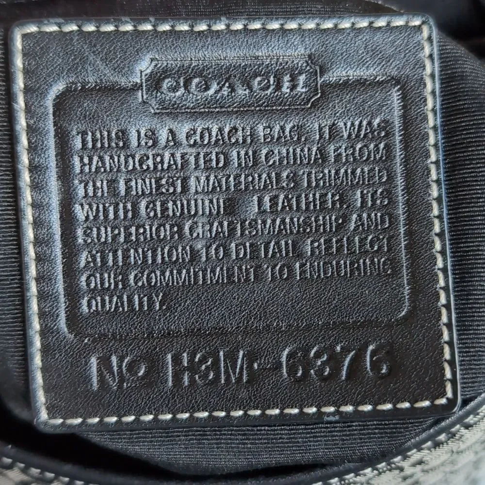 Coach ♣️Rare Limited Edition Vintage Signature Black Canvas Leather Trim Hobo